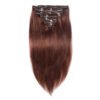 Wholesale Clip in Hair Extension Body Wave Reddish Brown Color Straight Human Hair Extension - Image 3